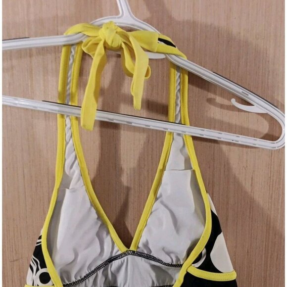 Zero Xposur Size 6 Swim Tankini Top Soft Cup,no Padding Black Yellow Swimwear - Picture 5 of 7